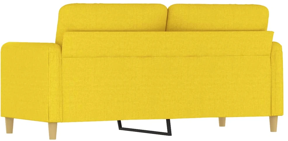 Dvivietė sofa, šviesiai geltonos spalvos, 140cm, audinys