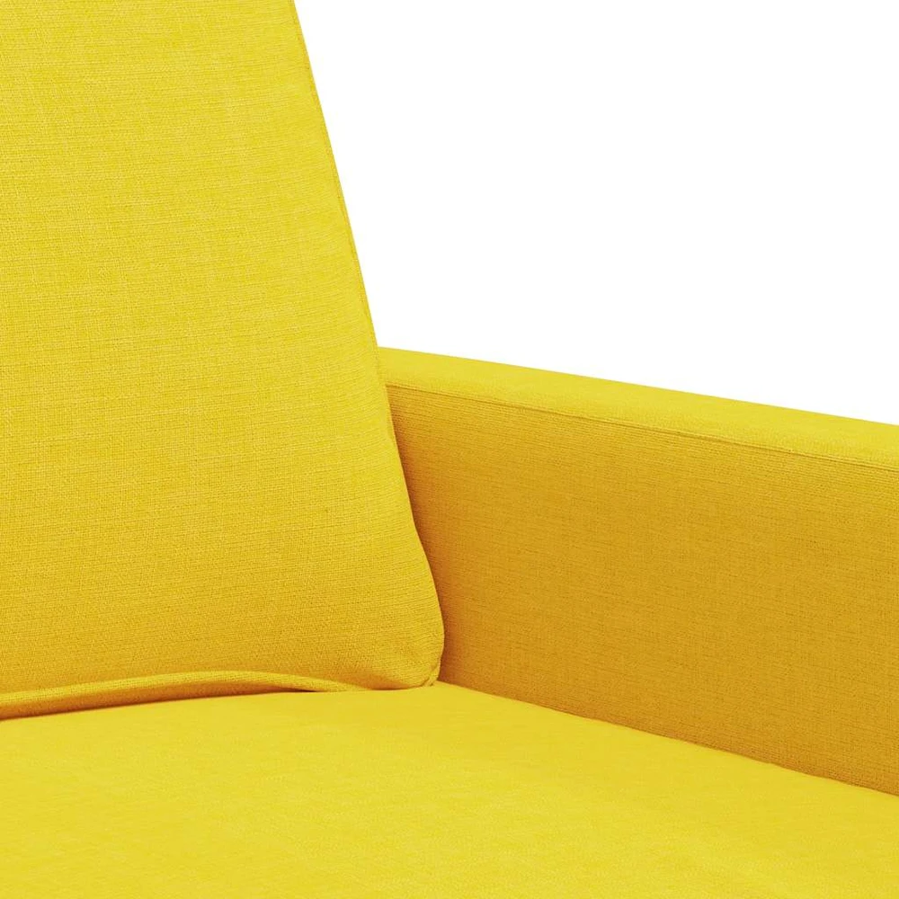 Dvivietė sofa, šviesiai geltonos spalvos, 120cm, audinys