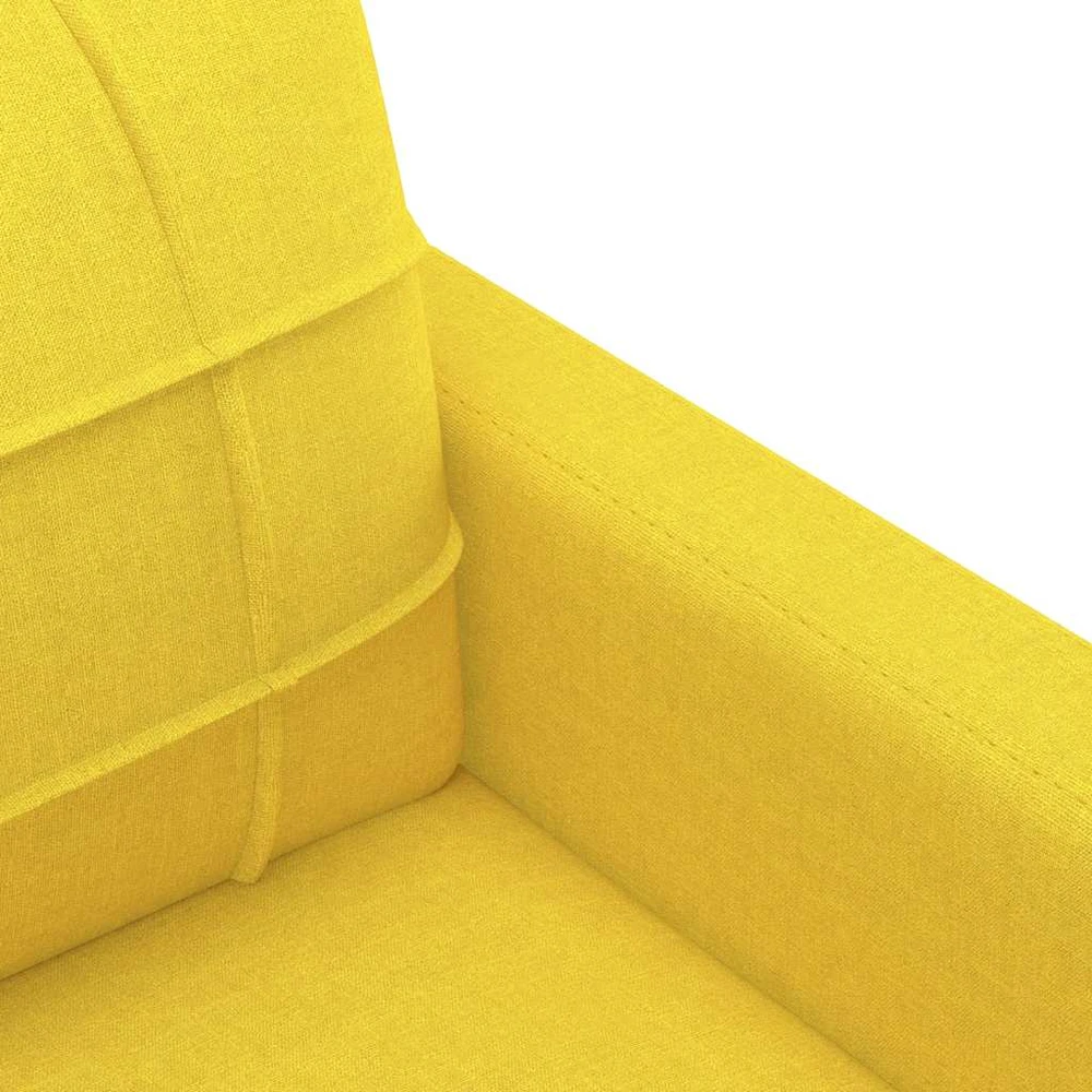 Dvivietė sofa, šviesiai geltonos spalvos, 140cm, audinys