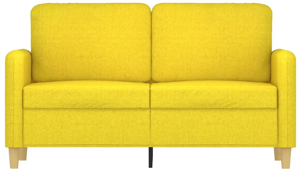 Dvivietė sofa, šviesiai geltonos spalvos, 120cm, audinys