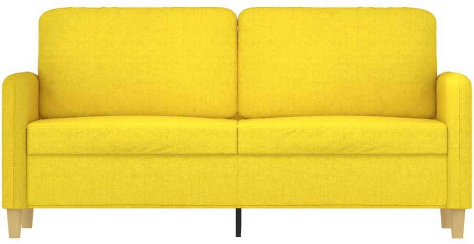 Dvivietė sofa, šviesiai geltonos spalvos, 140cm, audinys