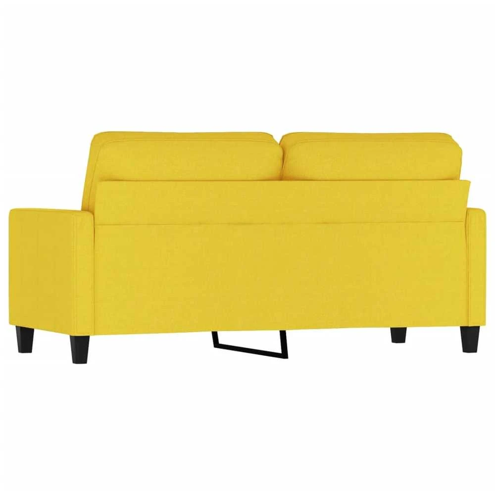 Dvivietė sofa, šviesiai geltonos spalvos, 140cm, audinys
