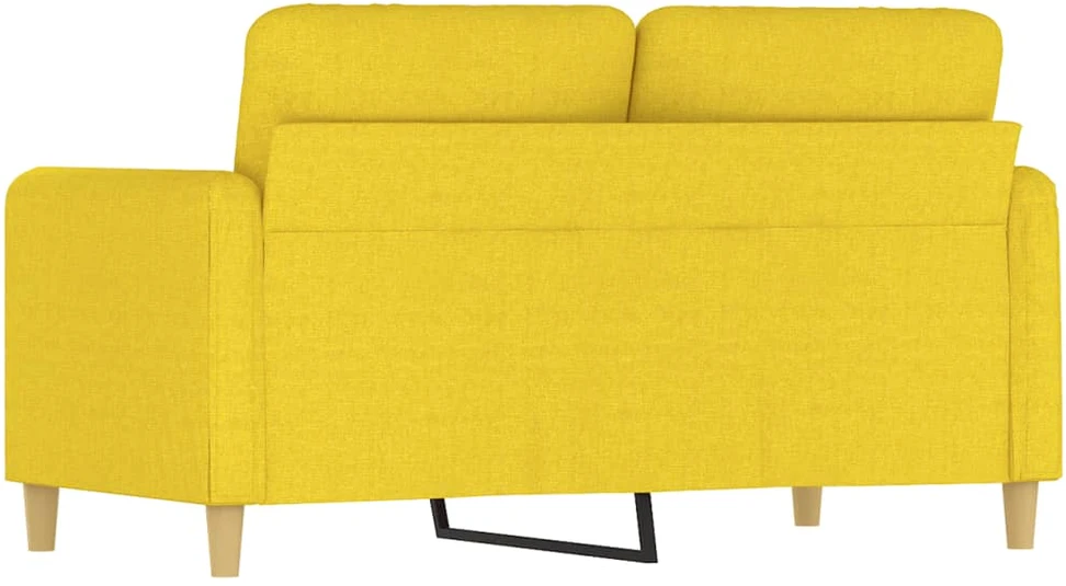 Dvivietė sofa, šviesiai geltonos spalvos, 120cm, audinys