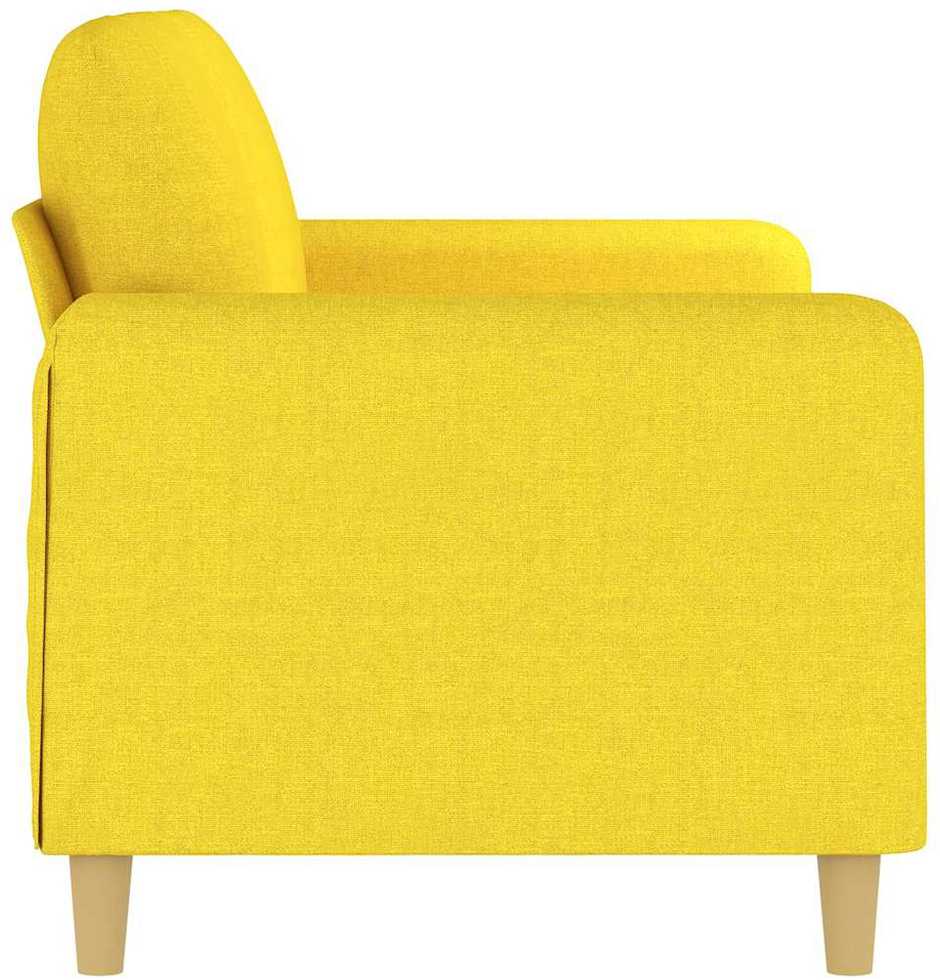 Dvivietė sofa, šviesiai geltonos spalvos, 140cm, audinys