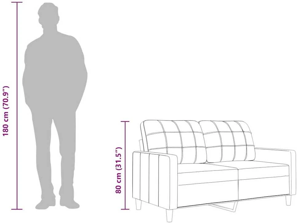 Dvivietė sofa, šviesiai geltonos spalvos, 140cm, audinys