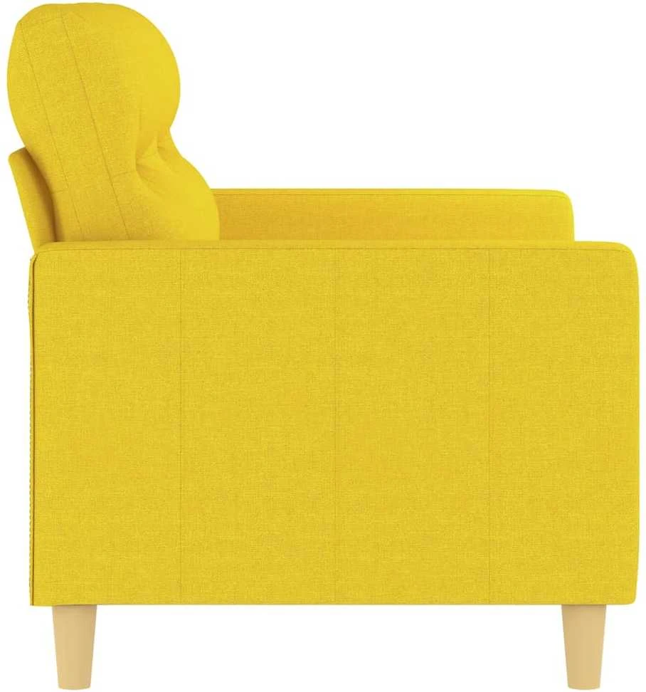 Dvivietė sofa, šviesiai geltonos spalvos, 120cm, audinys
