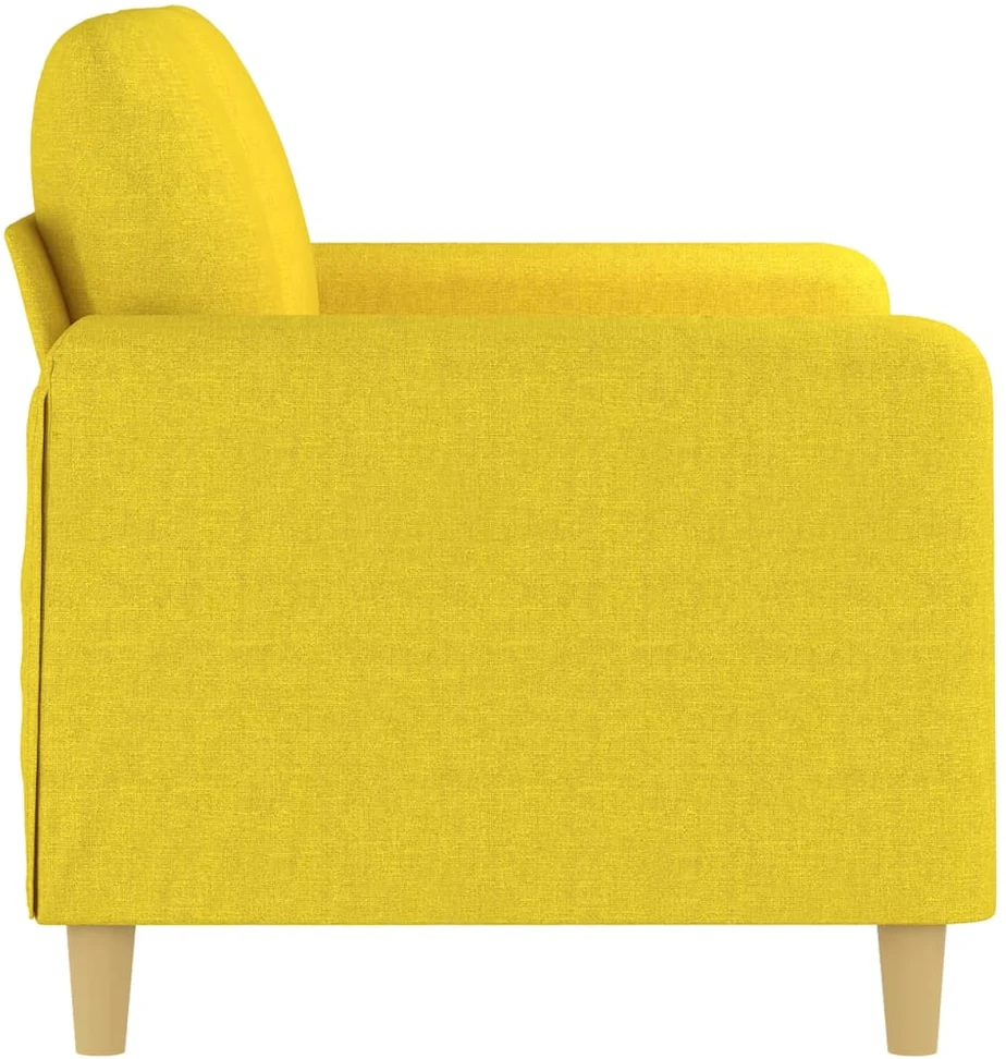 Dvivietė sofa, šviesiai geltonos spalvos, 120cm, audinys