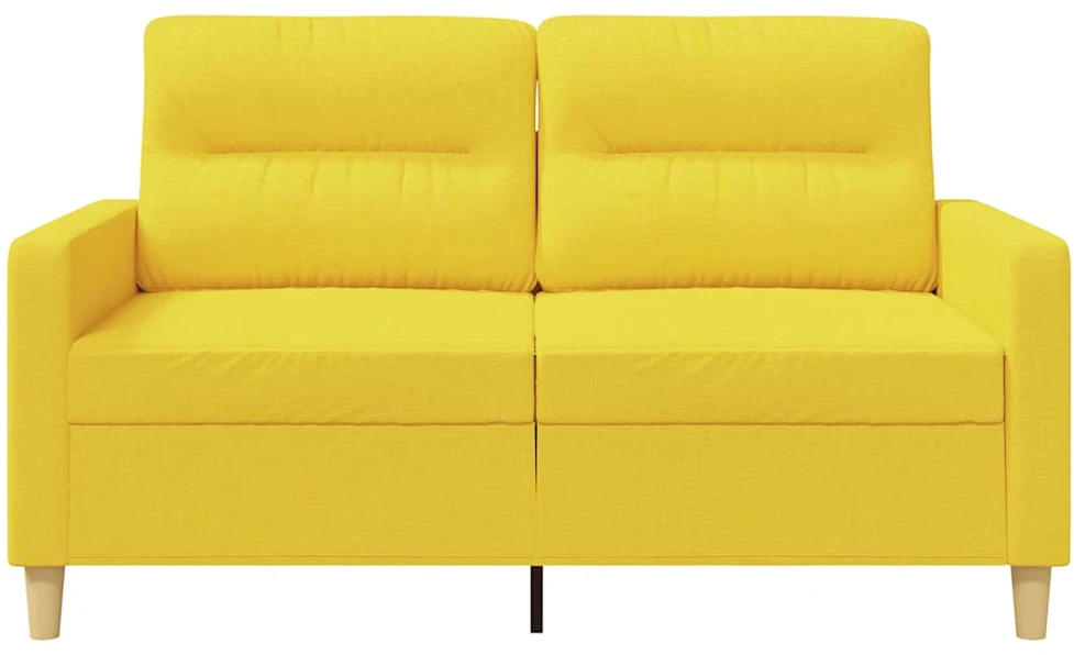 Dvivietė sofa, šviesiai geltonos spalvos, 120cm, audinys