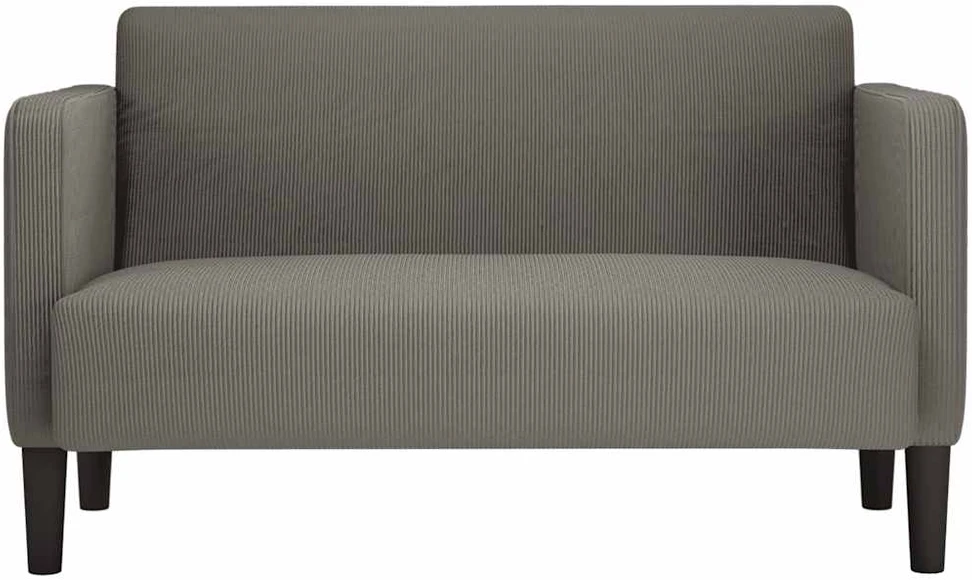 Dvivietė sofa, šviesiai pilka, 109 cm, velvetas, audinys