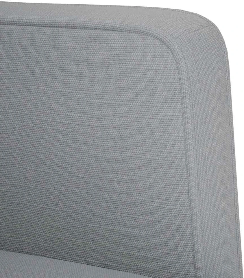 Dvivietė sofa, šviesiai pilka, 111 cm, audinys