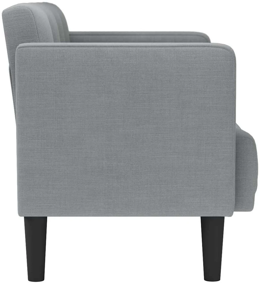 Dvivietė sofa, šviesiai pilka, 111 cm, audinys