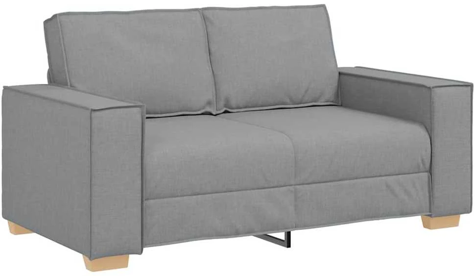Dvivietė sofa, šviesiai pilka, 160x78x84 cm, audinys