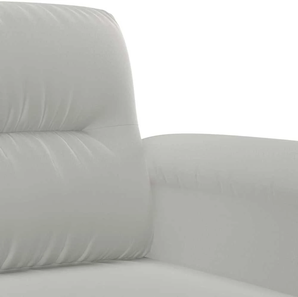 Dvivietė sofa, šviesiai pilka, 120cm, mikropluošto audinys