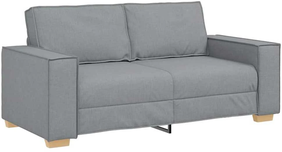Dvivietė sofa, šviesiai pilka, 180x78x84 cm, audinys