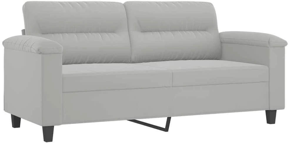 Dvivietė sofa, šviesiai pilka, 140cm, mikropluošto audinys