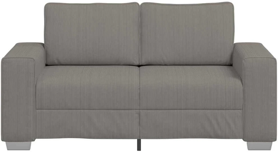 Dvivietė sofa, šviesiai pilka, 160x77x82 cm, velvetas, audinys