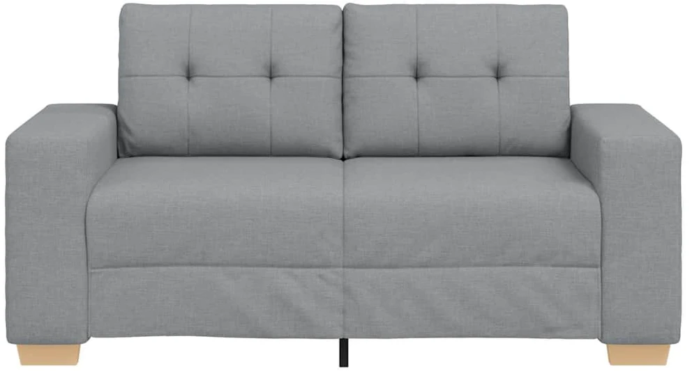 Dvivietė sofa, šviesiai pilka, 160x77x82 cm, audinys