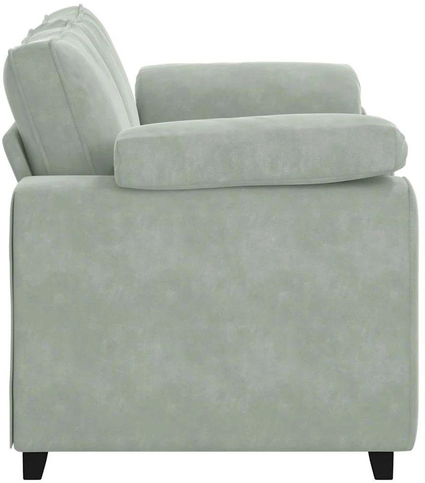Dvivietė sofa, šviesiai pilka, 160x77x82 cm, aksomas