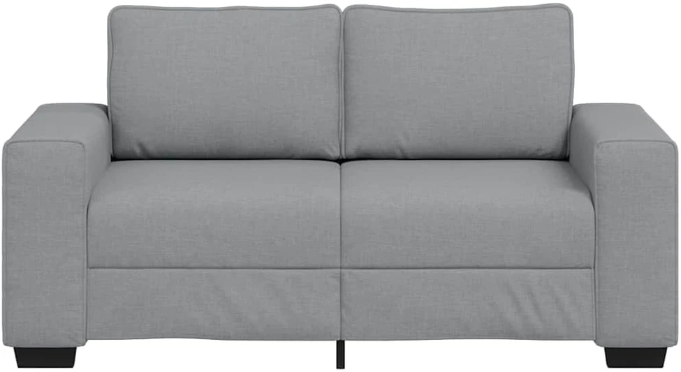 Dvivietė sofa, šviesiai pilka, 160x77x82 cm, audinys