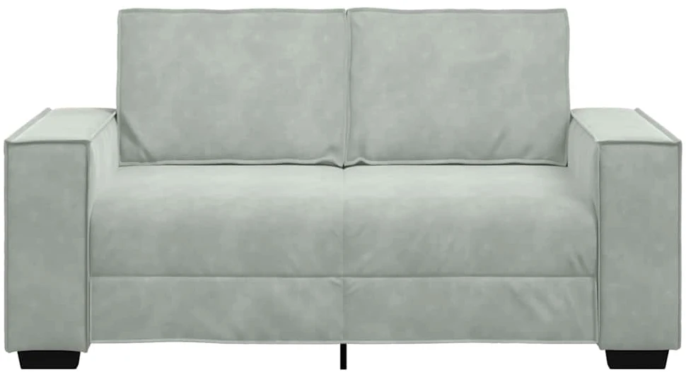 Dvivietė sofa, šviesiai pilka, 160x78x84 cm, aksomas