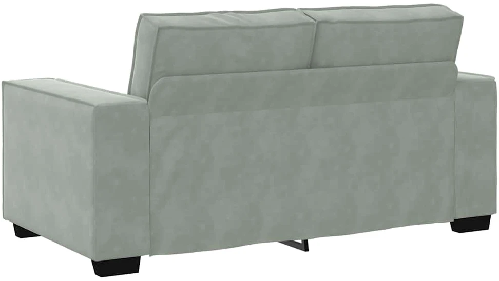 Dvivietė sofa, šviesiai pilka, 160x78x84 cm, aksomas