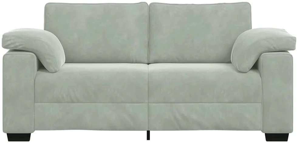 Dvivietė sofa, šviesiai pilka, 180x77x82 cm, aksomas
