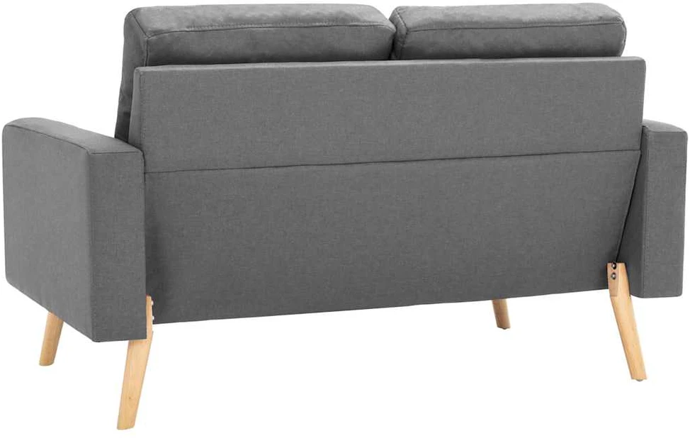 Dvivietė sofa, šviesiai pilkos spalvos, audinys