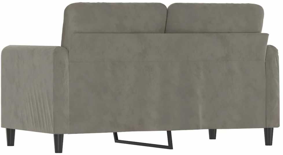 Dvivietė sofa, šviesiai pilkos spalvos, 120cm, aksomas