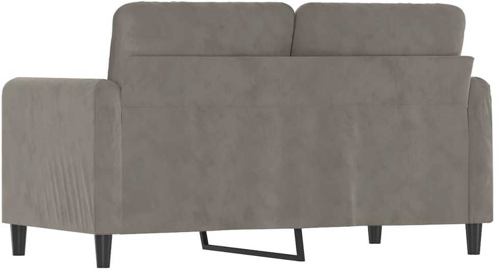Dvivietė sofa, šviesiai pilkos spalvos, 120cm, aksomas