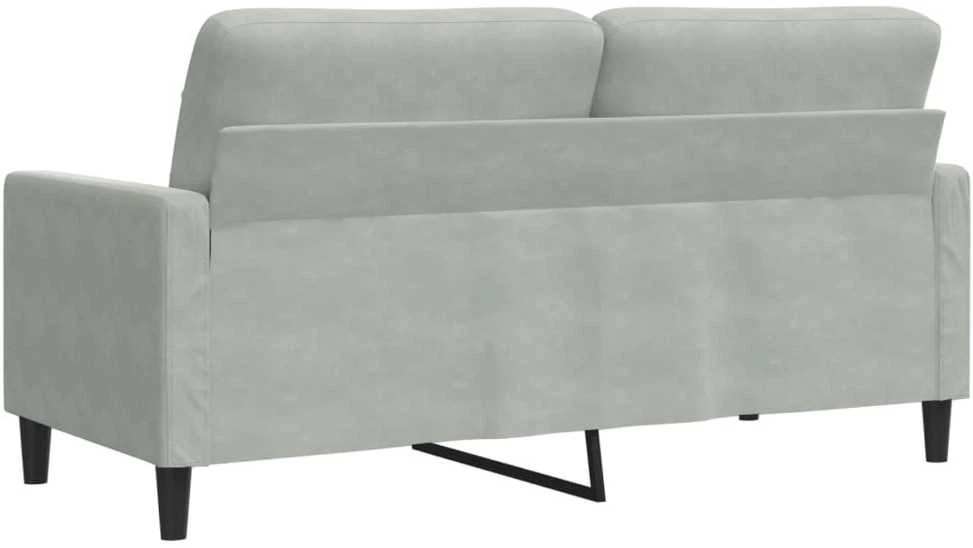 Dvivietė sofa, šviesiai pilkos spalvos, 140cm, aksomas