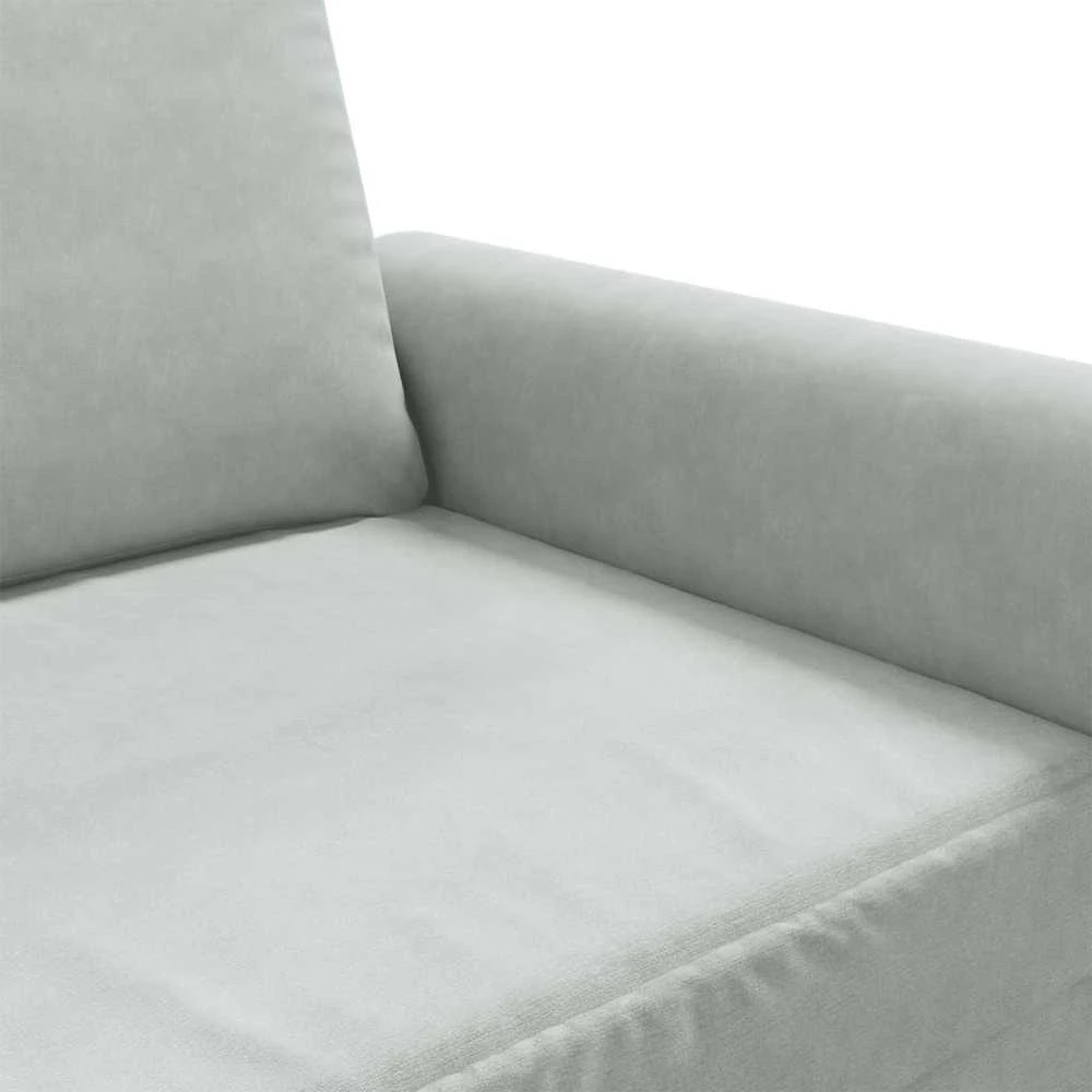 Dvivietė sofa, šviesiai pilkos spalvos, 140cm, aksomas
