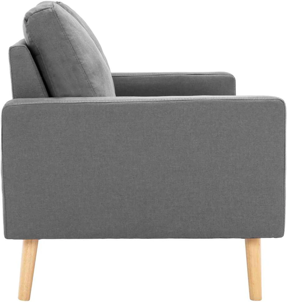 Dvivietė sofa, šviesiai pilkos spalvos, audinys