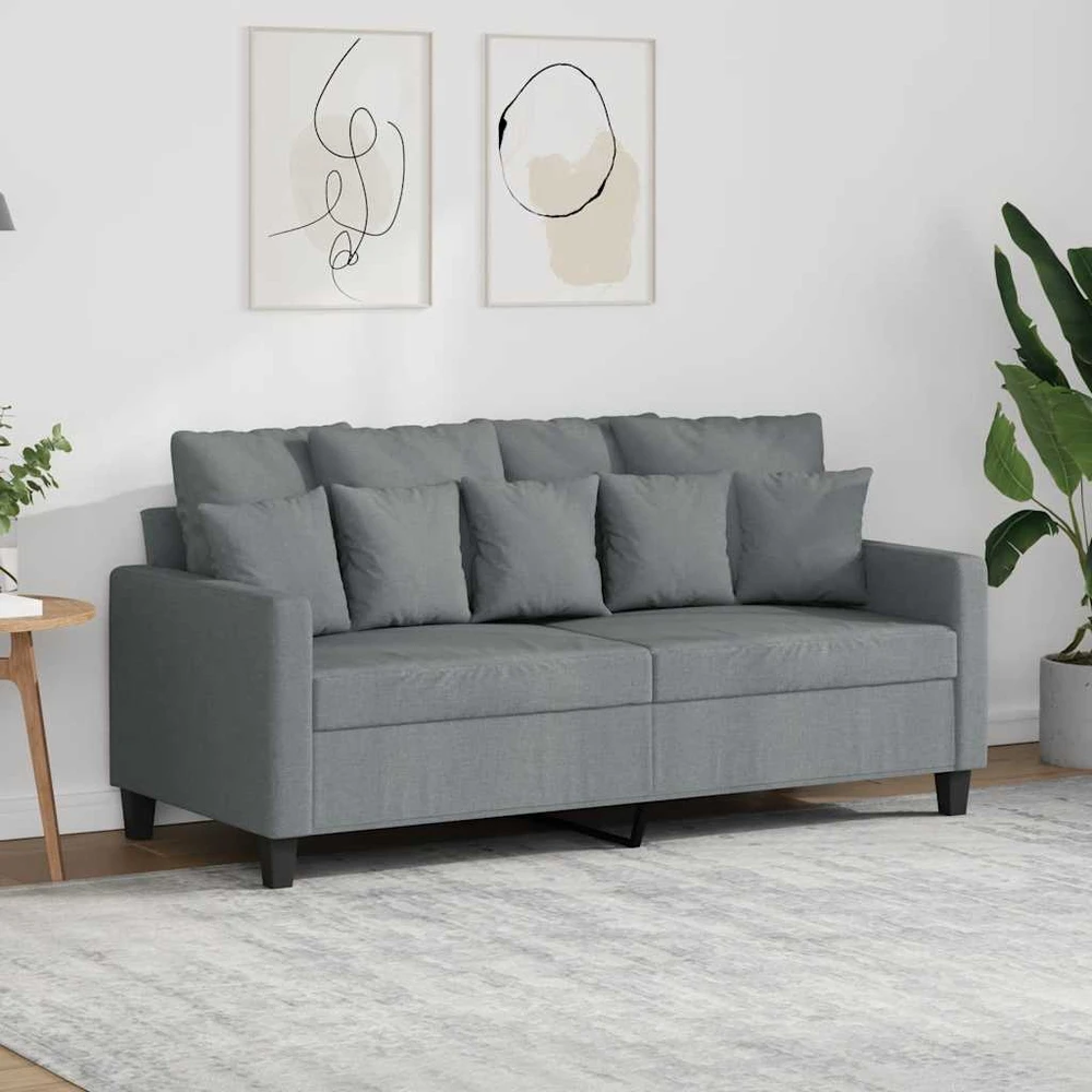 Dvivietė sofa, šviesiai pilkos spalvos, 140cm, audinys