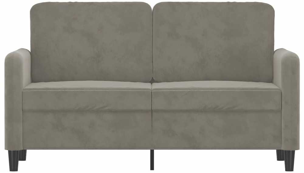 Dvivietė sofa, šviesiai pilkos spalvos, 120cm, aksomas
