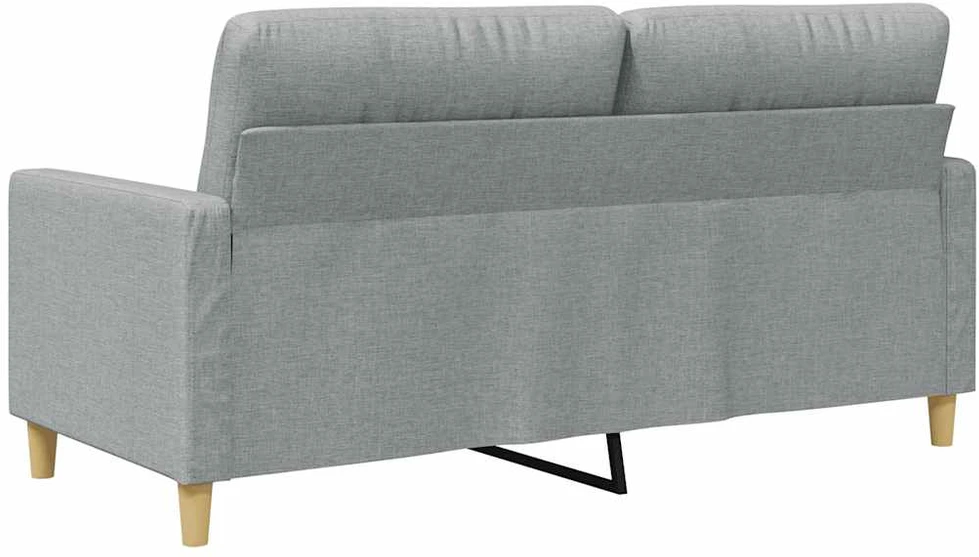 Dvivietė sofa, šviesiai pilkos spalvos, 140cm, audinys
