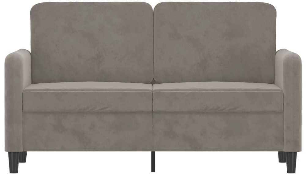 Dvivietė sofa, šviesiai pilkos spalvos, 120cm, aksomas