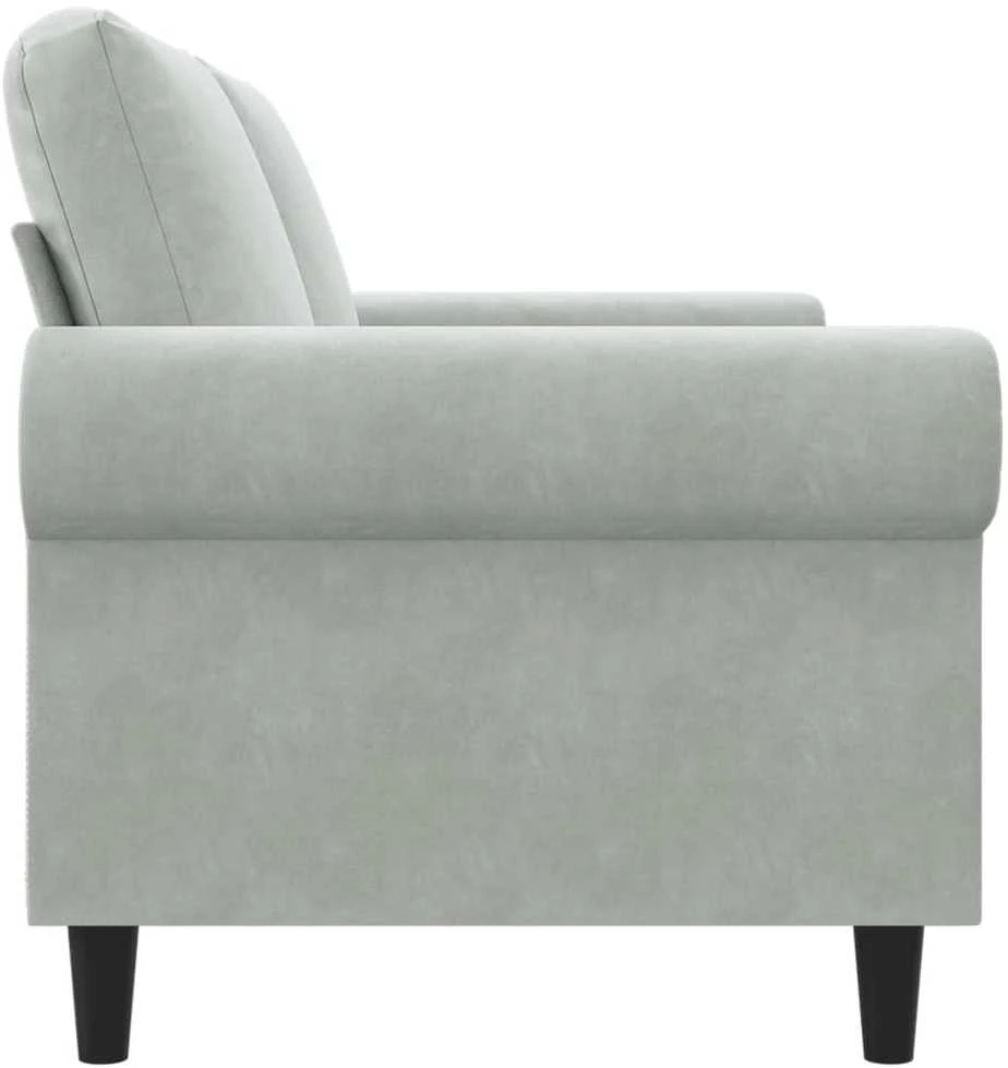 Dvivietė sofa, šviesiai pilkos spalvos, 140cm, aksomas