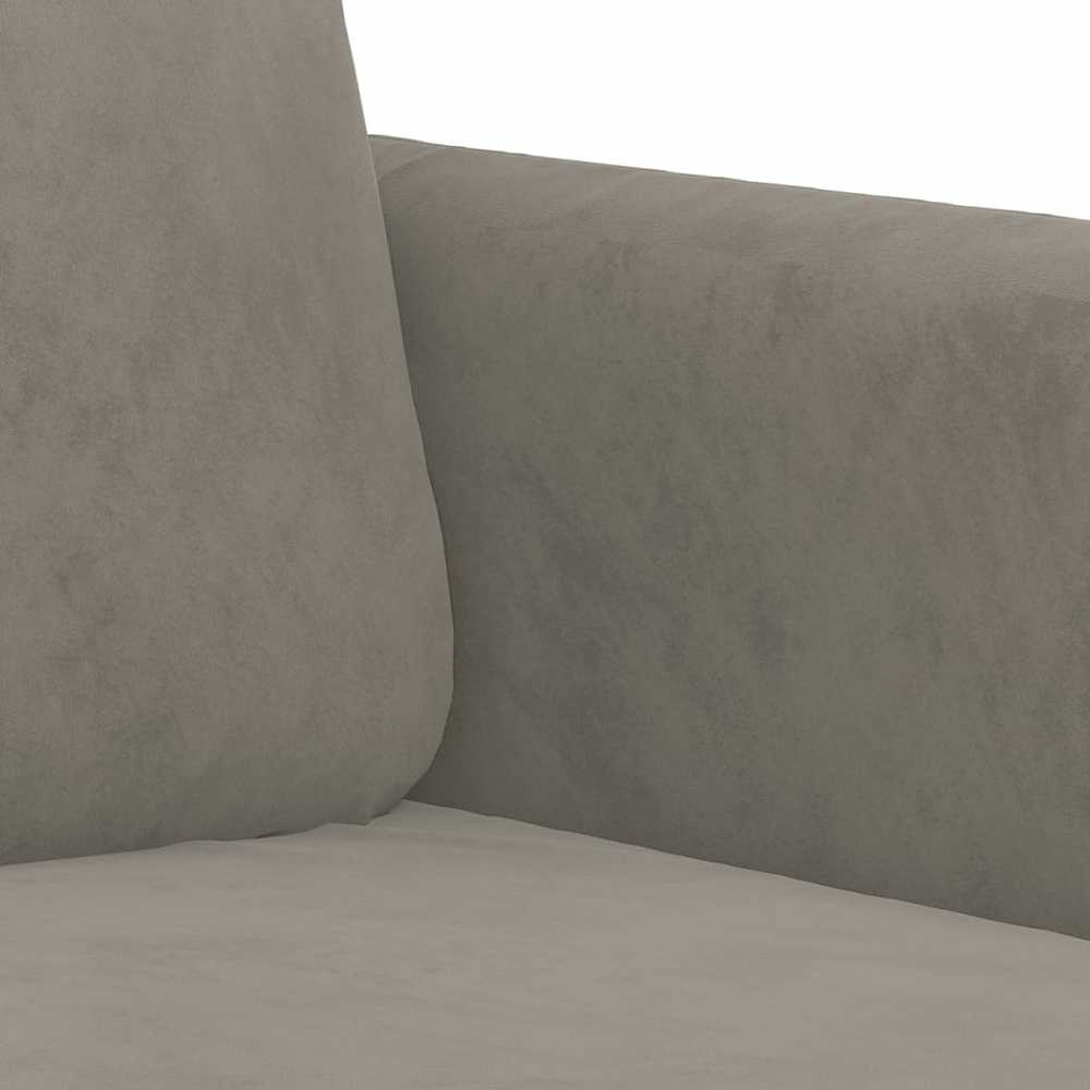 Dvivietė sofa, šviesiai pilkos spalvos, 120cm, aksomas