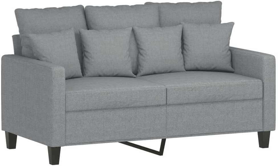 Dvivietė sofa, šviesiai pilkos spalvos, 120cm, audinys