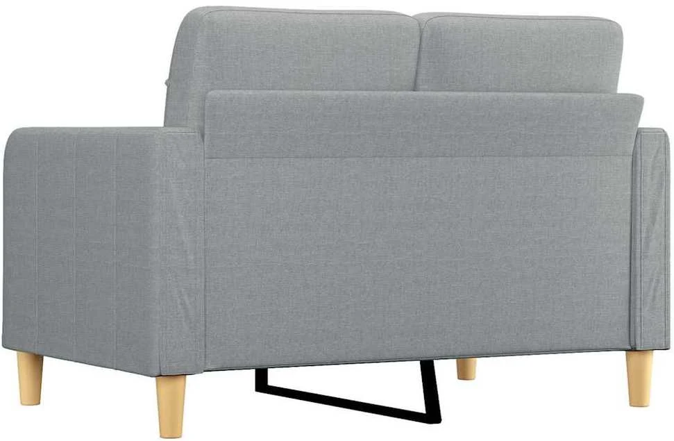Dvivietė sofa, šviesiai pilkos spalvos, 120cm, audinys