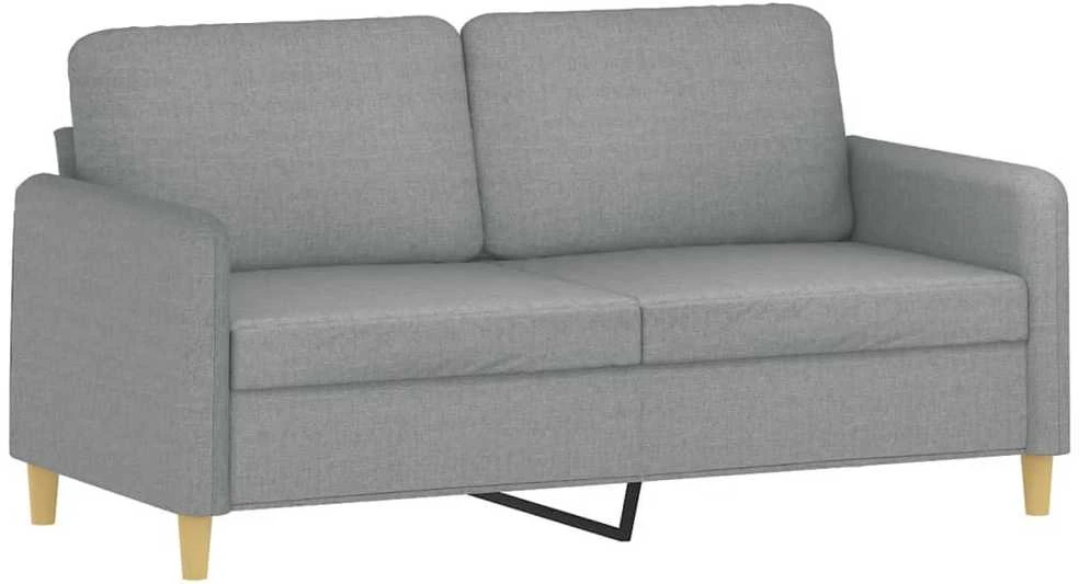 Dvivietė sofa, šviesiai pilkos spalvos, 140cm, audinys