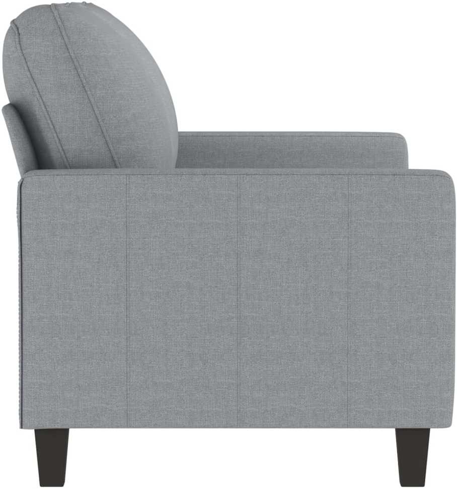 Dvivietė sofa, šviesiai pilkos spalvos, 120cm, audinys