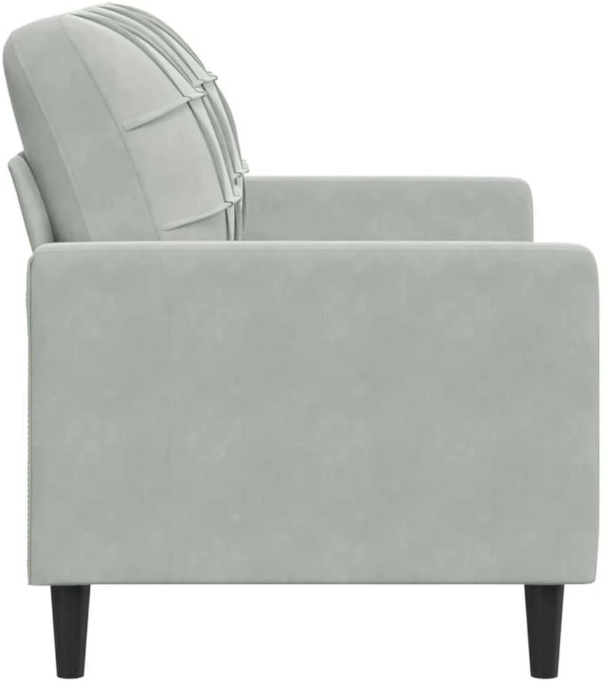Dvivietė sofa, šviesiai pilkos spalvos, 120cm, aksomas