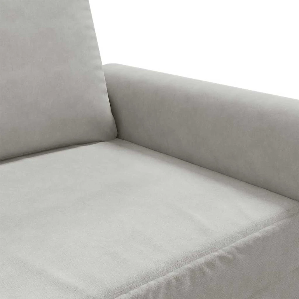 Dvivietė sofa, šviesiai pilkos spalvos, 120cm, aksomas