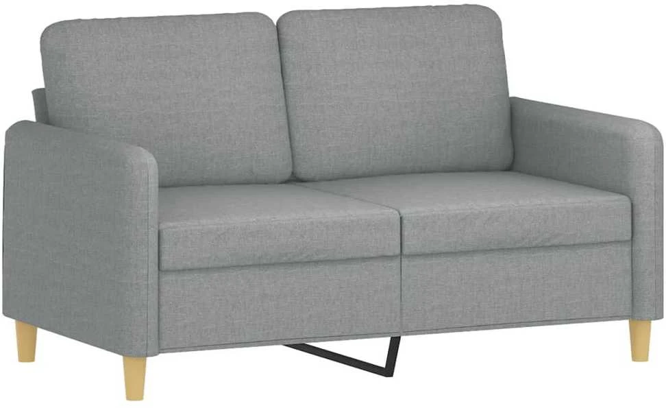Dvivietė sofa, šviesiai pilkos spalvos, 120cm, audinys