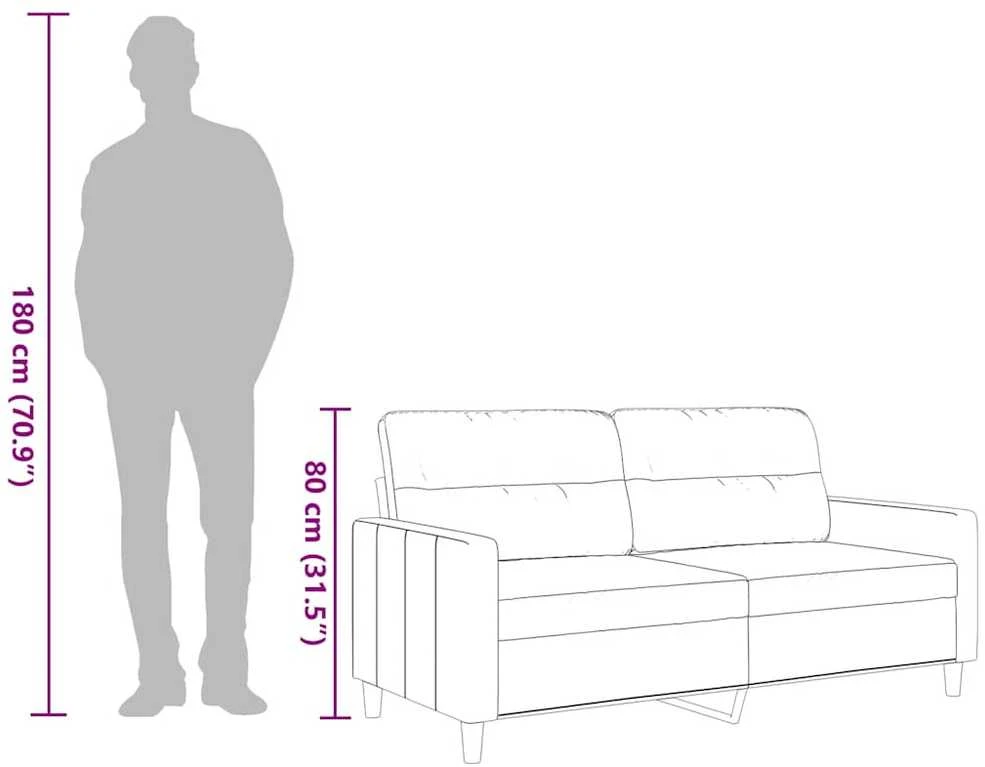 Dvivietė sofa, šviesiai pilkos spalvos, 140cm, audinys