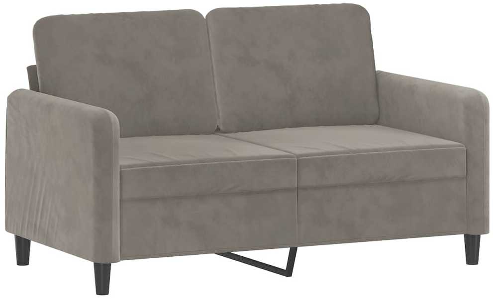 Dvivietė sofa, šviesiai pilkos spalvos, 120cm, aksomas