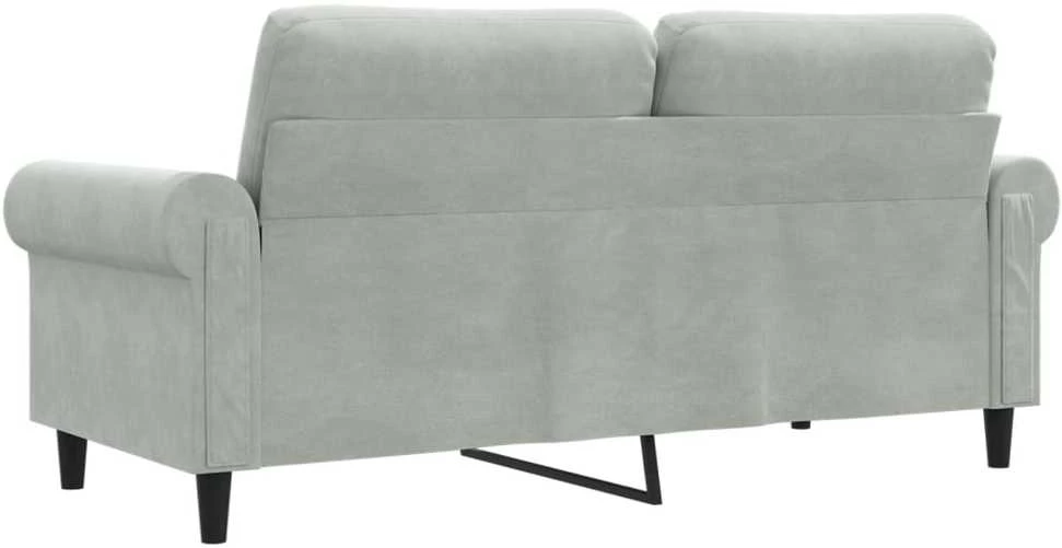Dvivietė sofa, šviesiai pilkos spalvos, 140cm, aksomas