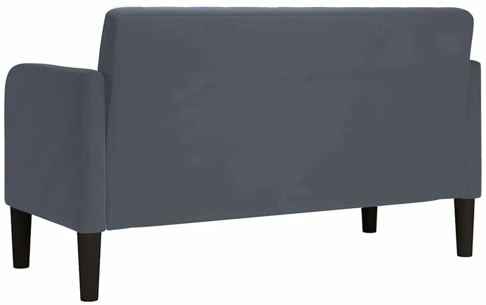 Dvivietė sofa, tamsiai pilka, 109 cm, aksomas