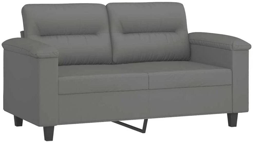 Dvivietė sofa, tamsiai pilka, 120cm, mikropluošto audinys